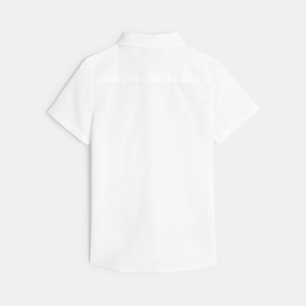 قميص أبيض سادة أنيق للأولاد